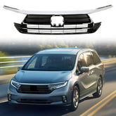 Front ABS Black Upper Grille Grill Chrome Molding For Honda Odyssey 2021/2022/2023