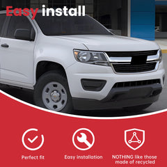 For 2015-2020 Chevrolet Colorado Front Bumper Upper Grille Black Chrome Grill