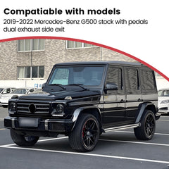 Deployable Electric Running Board Side Steps fit for Benz G500 2019 2020 2021 2022 2023 Side Double Exhaust Pipe
