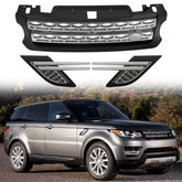 3PCS Front Bumper Upper Grille Set Fit 2014-2017 Land Rover Range Rover Sport