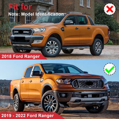 For 2019 2020 2021 2022 Ford Ranger Front Grille Grill KB3B-8350-A Matt Black