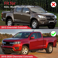 For 2015-2020 Chevrolet Colorado Front Bumper Upper Grille Black Chrome Grill