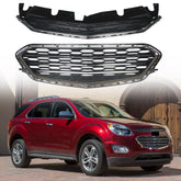 Upper & Lower Grill Set For Chevrolet Equinox 2016-2017 Front Bumper Grille