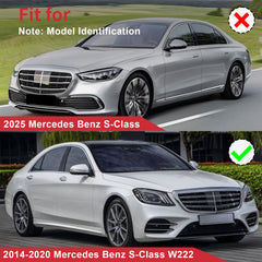 Front Bumper Grille Grill with ACC Hole For Mercedes Benz S-Class W222 2014-2020