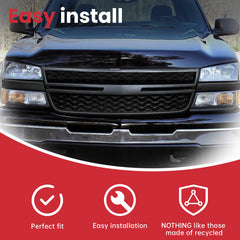 Fit for 2005 2006 2007 Chevy Silverado 1500 2500HD 3500 Front Upper Grille Grill