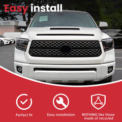 For 2014-2021 Toyota Tundra 040 Super White Front Grille & Hood Bulge Molding