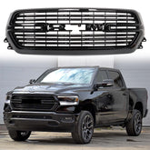 Gloss Black Front Mesh Upper Grille For 2019/2020/2021/2022/2023 Dodge Ram 1500
