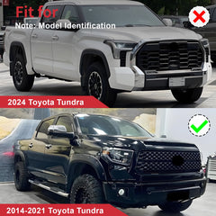 For Toyota Tundra 2014-2021 Glossy Black Front Upper Grille Hood Bulge Scoop