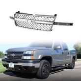 Chrome Grille Honeycomb Style Grill For Silverado 1500 2500 3500 HD Pickup 03-07