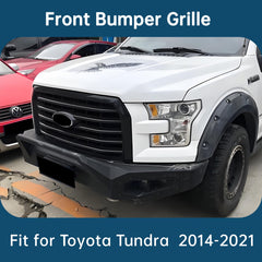Front Bumper Upper Grille ABS Gloss Black Horizontal Front Mesh Bumper Upper Grille Grill Fit For 2015 2016 2017 Ford F150 Heat Corrosion Impact Resistant Waterproof Plastic