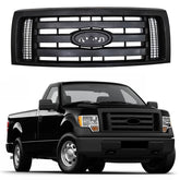 Matte Black Upper Front Bumper Grille Grill For 2009-2014 Ford F-150 F150 XLT