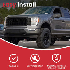 For 2021-2023 Ford F150 F-150 XLT Front Bumper Grill Grille Gloss Black Surround