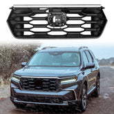 Grille For 2023 2024 Honda Pilot Front Bumper Upper Grill Assembly Glossy Black