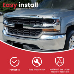 For 2016-2018 2017 Chevrolet Silverado 1500 Front Upper Grille Chrome Grill