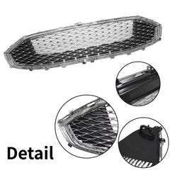 For 2019 2020 Ford Fusion Front Upper Bumper Grille Chrome Honeycomb Mesh Grill