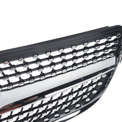Diamond Grill Fit W207 E-CLASS Coupe facelift 2014-2017 Silver W/o Camera Hole