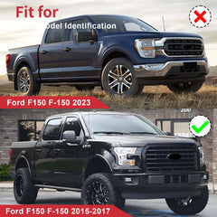 For Ford F150 F-150 2015-2017 Matte Black Front Bumper Upper Grille Hood Grill