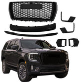 For 2021-2023 GMC Yukon/XL Denali Front Grille Hood Trim Molding Gloss Set 7pcs