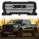 Gloss Black Front Upper Grille ABS Grill For GMC Sierra 1500 Denali 2019-2021