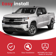 For Chevrolet Silverado 1500 LT RST 2019-2021 Chrome Front Bumper Upper Grille