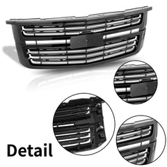 Front Upper Suburban LTZ Style Main Gloss Black Grille For 2015-2020 Chevy Tahoe
