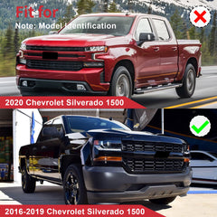 Front Bumper Upper Grille Gloss Black For 84134049 Chevy Silverado 1500 2016-2019