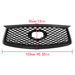 For INFINITI QX50 2019/2020/2021/2022/2023 Upper Grille Gloss Black Grill W/Camera Hole Plastic