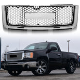 Fits 2007/2008/2009/2010/2011/2012/2013 GMC Sierra 1500 Denali Front Upper Hood Grill Grille New Body Style