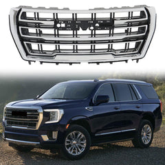 For 2021 2022 2023 GMC Yukon/Yukon XL SLT AT4 Front Grille Chrome Grill 84835787