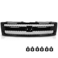 Grille Fit For 2007/2008/2009/2010/2011/2012/2013 Chevrolet Silverado 1500 Black Shell w/ Black Insert