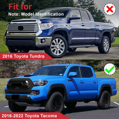 Front Upper Grille Outer Frame Surround Matte Black For 2016/2017/2018/2019/2020/2021/2022 Toyota Tacoma