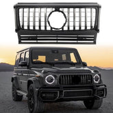 GT Front Grille FIT For W463 G-CLASS 1990-2018 Chrome Black WITH CAMERA HOLE