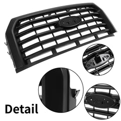 For Ford F150 F-150 2015-2017 Matte Black Front Bumper Upper Grille Hood Grill