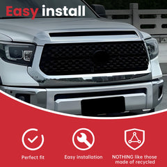 Fit For Toyota Tundra 2014-2021 Front Upper Hood Bulge Molding Grille Trim