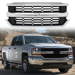 For 2016-2018 2017 Chevrolet Silverado 1500 Front Upper Grille Chrome Grill