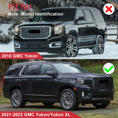 Black Front Upper Hood Molding Trim Plastic For 2021-2022 GMC Yukon/Yukon XL