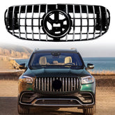 For 2020-2022 Mercedes-Benz X167 GT Style Front Bumper Grille Grill Chrome+Black