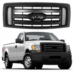 Matte Black Front Bumper Grille Upper Grill For 2009/2010/2011/2012/2013/2014 Ford F-150 F150 XLT