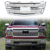 Front Bumper Grille Chrome LTZ Style For 2014-15 Chevrolet Silverado 1500 Grill