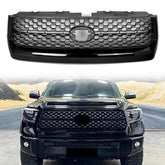 Front Grille For Toyota Tundra 2014-2021 ABS Mesh Grill Replacement Gloss Black