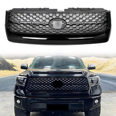 Front Grille For Toyota Tundra 2014-2021 ABS Mesh Grill Replacement Gloss Black
