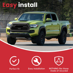 Front Upper Grille Outer Frame Surround Matte Black For 2016/2017/2018/2019/2020/2021/2022 Toyota Tacoma