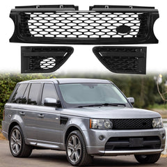 Gloss Black Front Grille Air Side Vents For Land Rover Range Rover Sport 2010/2011/2012/2013