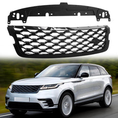 Front Bumper Grille Mesh Glossy Black For 2018-2023 Range Rover Velar