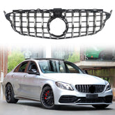 GT R Style Front Grille for W205 C-CLASS 2019/2020/2021 Chrome/Black