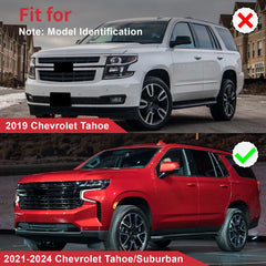 For 2021/2022/2023/2024 Chevrolet Tahoe/Suburban Gloss Black Front Upper Grille Grill Trim