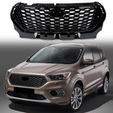 Honeycomb Front Bumper Grille Fit For 2017-2018 Ford Escape/Kuga Glossy Black