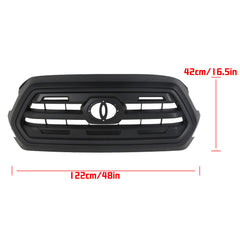 For Toyota Tacoma 2016/2017/2018/2019/2020/2021 Front Upper Grille Matte Black 53100-04540