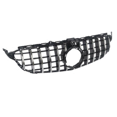 GT R Style Front Grille for W205 C-CLASS 2019/2020/2021 Chrome/Black