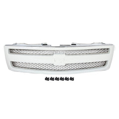 Front Grille For 2007-2013 Chevrolet Silverado 1500 Summit White w/Chrome Insert
